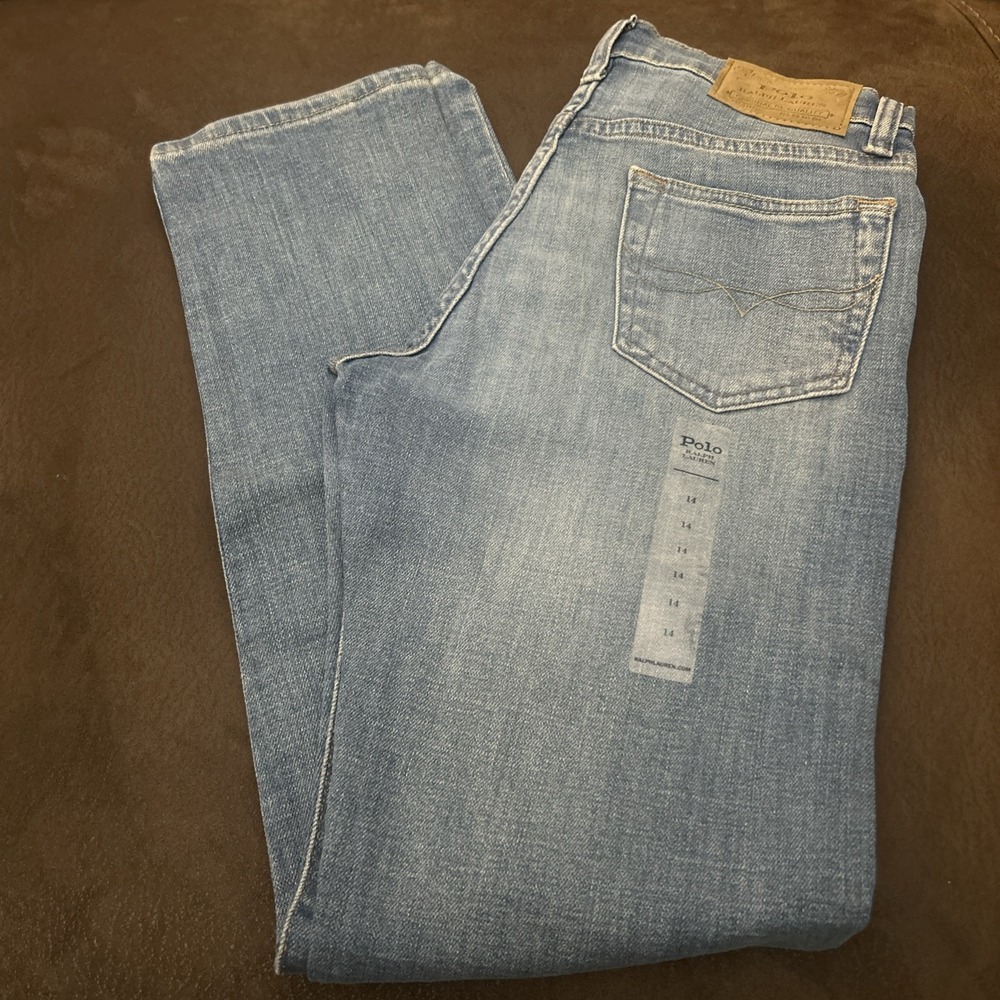 Polo Ralph Lauren Jeans Boys 14 Blue The Sullivan Slim Low Stretch Denim New